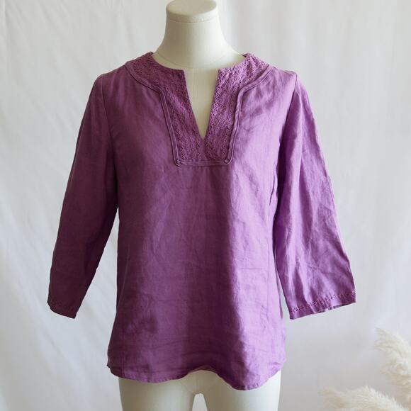 Style & Co. Llinen Purple tunic size 6P - Picture 1 of 4